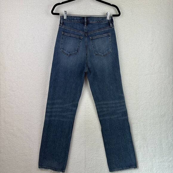 2/$30 Loft The 90s High Waist Straight Leg Jeans Womens 25 Distressed Classic - Picture 12 of 13
